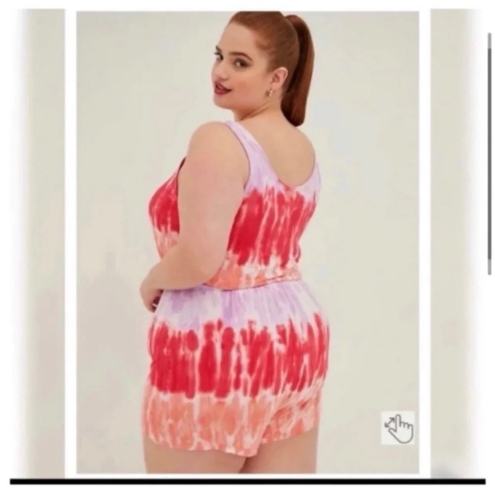 TORRID Lovesick Tie Dye Romper - Picture 4 of 8